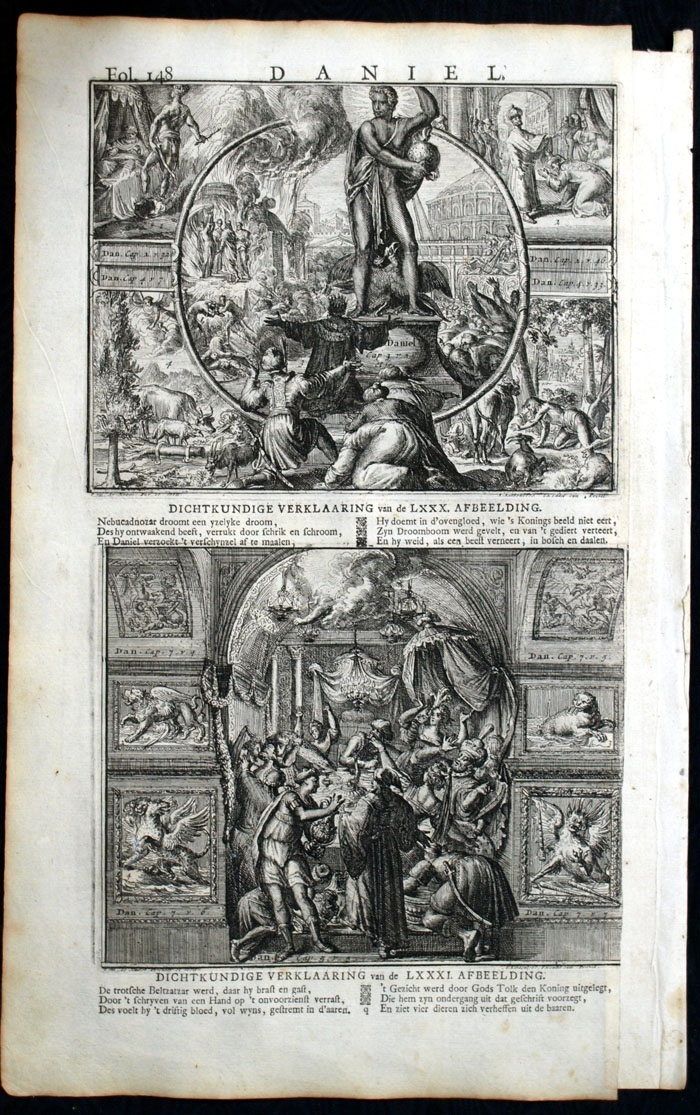 Bible Jacques Basnage Daniel Balthazar Roman engraving by Hooghe 1704