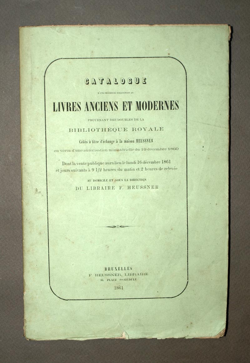 Catalogue Sale Of Books Old And Modern Bookshelf Royale 1861 Ebay